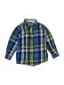 Tommy Hilfiger 100% Cotton Plaid Blue Long Sleeve Button-Down Shirt Size 4 - photo 1