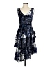 MARCHESA notte 100% Polyester Paisley Blue Cocktail Dress Size 2 - photo 1