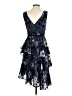 MARCHESA notte 100% Polyester Paisley Blue Cocktail Dress Size 2 - photo 2
