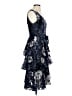 MARCHESA notte 100% Polyester Paisley Blue Cocktail Dress Size 2 - photo 4