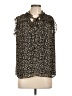 Pleione 100% Polyester Black Sleeveless Blouse Size L - photo 1