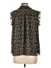 Pleione 100% Polyester Black Sleeveless Blouse Size L - photo 2