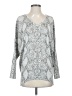 White House Black Market Paisley Silver Pullover Sweater Size XXS - photo 1
