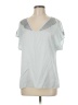 Jessica Simpson 100% Polyester Silver Short Sleeve Blouse Size M - photo 1