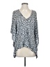 MICHAEL Michael Kors Gray Black 3/4 Sleeve Top Size XS - photo 1