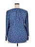 Monday Fun 100% Polyester Polka Dots Blue 3/4 Sleeve Blouse Size XXL - photo 2
