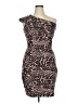 Parker Animal Print Brown Cocktail Dress Size 14 - photo 1