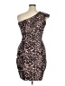 Parker Animal Print Brown Cocktail Dress Size 14 - photo 2