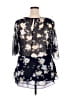Torrid 100% Polyester Black 3/4 Sleeve Blouse Size 2X Plus (2) - photo 2