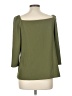 Ann Taylor Green 3/4 Sleeve Top Size L - photo 2