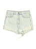 Zara 100% Cotton Blue Denim Shorts Size 6 - photo 1