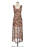 Louna Animal Print Brown Cocktail Dress Size L - photo 1