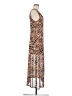 Louna Animal Print Brown Cocktail Dress Size L - photo 4