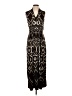 Chico's 100% Polyester Graphic Black Cocktail Dress Size Sm (0) - photo 1