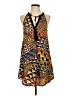 Astr 100% Polyester Graphic Brown Casual Dress Size XS - photo 1