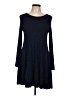 Lush Solid Blue Casual Dress Size L - photo 1