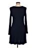 Lush Solid Blue Casual Dress Size L - photo 2