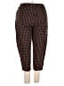Unbranded 100% Rayon Houndstooth Brown Casual Pants Size 2X - photo 2