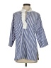 Wingate Stripes Blue 3/4 Sleeve Button-Down Shirt Size 0 - photo 1