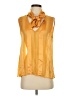 Alice + Olivia 100% Polyester Gold Orange Sleeveless Blouse Size S (estimated) - photo 1