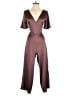 Louna 100% Polyester Solid Burgundy Jumpsuit Size XS - photo 1