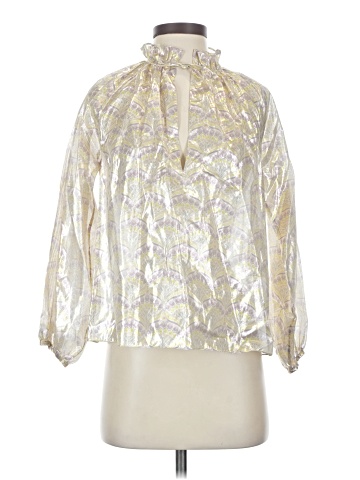 elliette 3/4 Sleeve Silk Top (view 1)