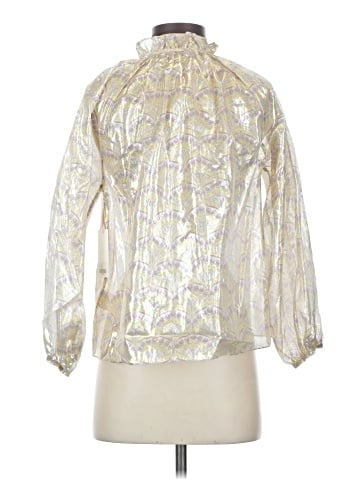 elliette 3/4 Sleeve Silk Top (view 2)
