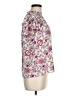 Unbranded 100% Polyester Floral Pink Ivory Short Sleeve Blouse Size M - photo 4