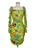 Aliétte Tropical Green Cocktail Dress Size 6 - photo 1
