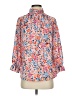 Assorted Brands 100% Polyester Floral Orange 3/4 Sleeve Blouse Size S - photo 1