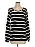 Gap 100% Polyester Stripes Black Long Sleeve Blouse Size S - photo 1
