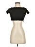 Shein Black Short Sleeve Top Size 4 - photo 1