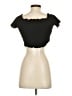 Shein Black Short Sleeve Top Size 4 - photo 2