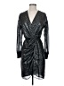 Pinko Metallic Silver Cocktail Dress Size 4 - photo 1