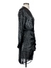 Pinko Metallic Silver Cocktail Dress Size 4 - photo 4