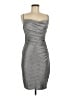 Laundry by Shelli Segal 100% Polyester Metallic Silver Cocktail Dress Size 6 - photo 1