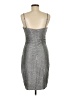 Laundry by Shelli Segal 100% Polyester Metallic Silver Cocktail Dress Size 6 - photo 2