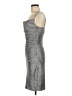 Laundry by Shelli Segal 100% Polyester Metallic Silver Cocktail Dress Size 6 - photo 5