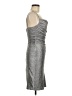 Laundry by Shelli Segal 100% Polyester Metallic Silver Cocktail Dress Size 6 - photo 4