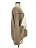 Halogen Color Block Brown Tan Pullover Sweater Size M - photo 4