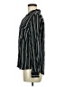 H&M 100% Viscose Stripes Black Long Sleeve Button-Down Shirt Size 8 - photo 5