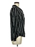 H&M 100% Viscose Stripes Black Long Sleeve Button-Down Shirt Size 8 - photo 4