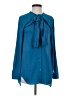 Atlein Collective 100% Polyester Teal Long Sleeve Blouse Size 4 - photo 1