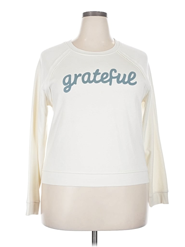 Pre-owned Grayson Threads Pullover Sweater In White