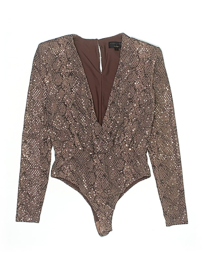 Pre-owned Michael Costello X Revolve Bodysuit In Brown
