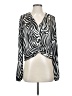 Haver 100% Polyester Animal Print Ivory Long Sleeve Blouse Size S - photo 1