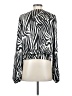 Haver 100% Polyester Animal Print Ivory Long Sleeve Blouse Size S - photo 2