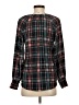 Daily Thread 100% Polyester Plaid Black Long Sleeve Blouse Size XS - photo 2