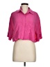 Shein Pink 3/4 Sleeve Button-Down Shirt Size 6 - photo 1