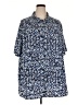 Antonio Melani 100% Polyester Floral Blue Short Sleeve Blouse Size 4X - photo 1